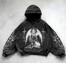 Hooded Printed Hip Hop Y2G Streetwear Sweatshirt
