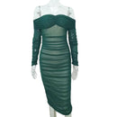 2024 Spring Summer New European Sexy Long Sleeve Dress