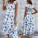2022 Summer New Women's Lace Dress with Print