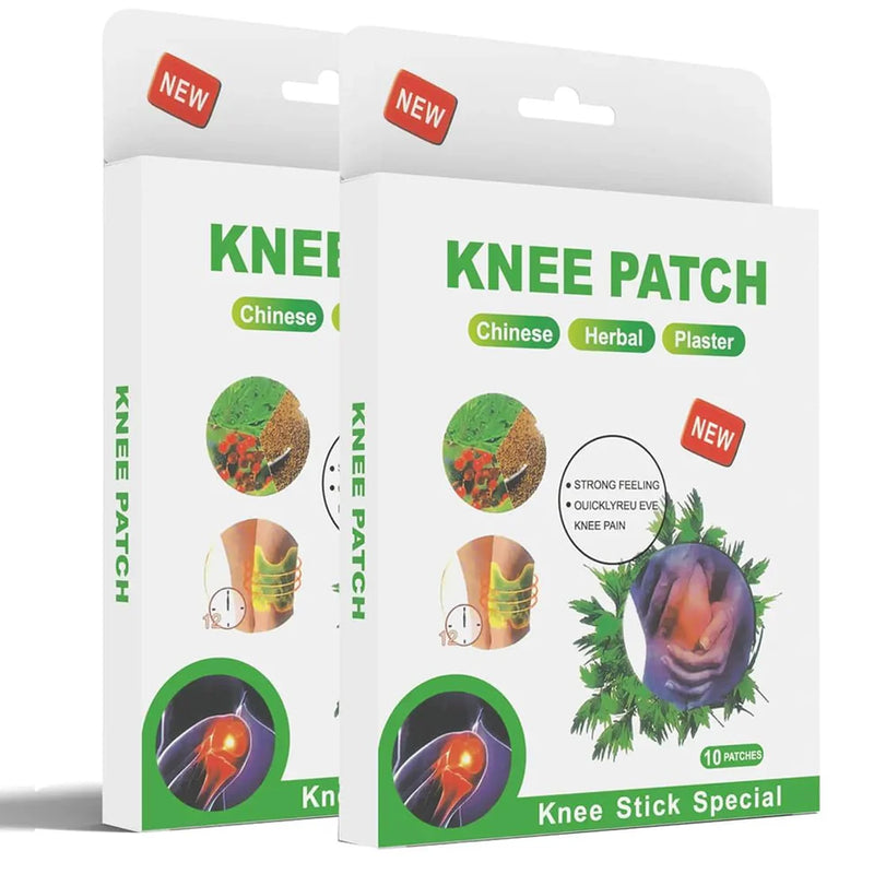 Knee Pain Relief Patches for Instant Relief | Natural Herbal Patches Sticker (Pack of 10) | Relief of Joint Pains Patch for Muscle Stiffness, Knee, Back, Neck, Shoulder Pain (10)