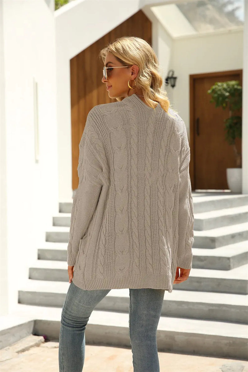 Plus Size Women's Twist Cardigan Sweater
